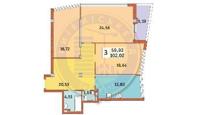 3-кімнатна 102.02 м² в ЖК Costa fontana від 39 930 грн/м², Одеса