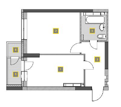 1-комнатная 45.38 м² в ЖК Campus от 25 020 грн/м², Киев