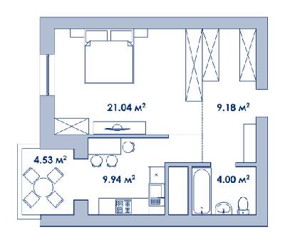 1-кімнатна 50 м² в ЖК Сади Рів`єри від 15 500 грн/м², с. Фонтанка