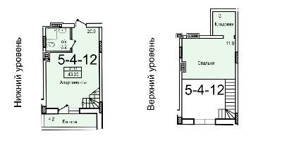 1-кімнатна 43.2 м² в ЖК Smart від 12 900 грн/м², с. Крижанівка