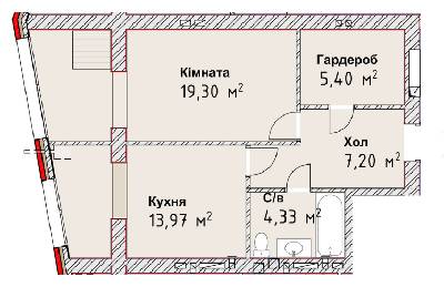 1-кімнатна 50.2 м² в ЖК Чайка Люкс від 19 600 грн/м², Одеса