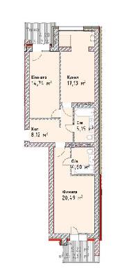 2-кімнатна 74.98 м² в ЖК Чайка Люкс від 19 600 грн/м², Одеса