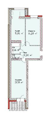 2-кімнатна 69.79 м² в ЖК Чайка Люкс від 17 200 грн/м², Одеса