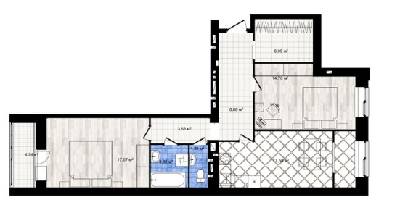 2-кімнатна 63.03 м² в ЖК Одеська Чайка (Сахарова) від 17 000 грн/м², с. Крижанівка