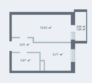 1-кімнатна 34.28 м² в ЖК Новосел від 12 000 грн/м², с. Молодіжне