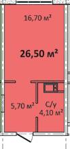 1-кімнатна 26.5 м² в Апарт-комплекс Літературний від 25 350 грн/м², Одеса