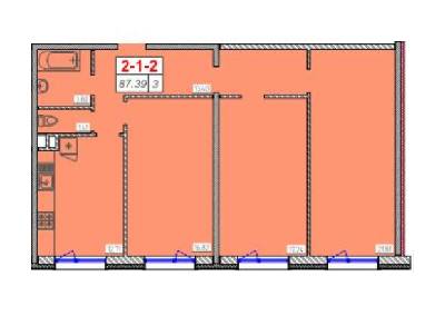 3-кімнатна 87.39 м² в ЖК Сорок шоста перлина від 17 800 грн/м², Одеса