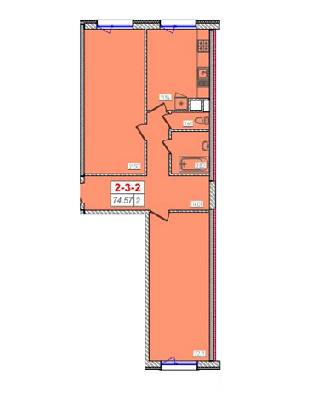 2-кімнатна 74.57 м² в ЖК Сорок шоста перлина від 21 850 грн/м², Одеса