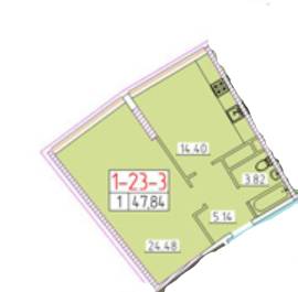 1-комнатная 47.84 м² в ЖК Сорок вторая жемчужина от 28 750 грн/м², Одесса