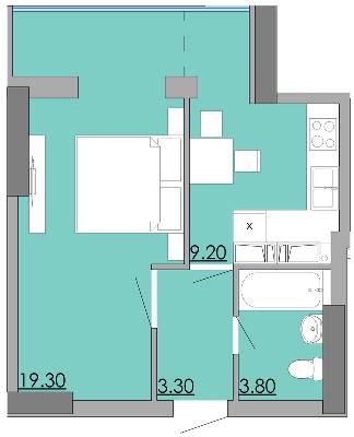 1-кімнатна 35.6 м² в ЖК Бульвар Акацій від 18 800 грн/м², Одеса