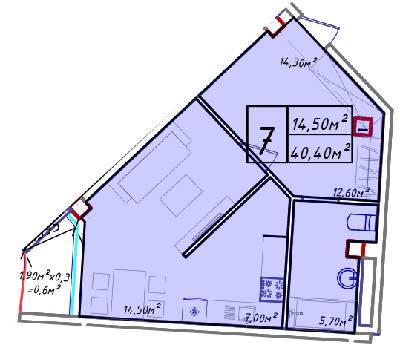 1-кімнатна 40.4 м² в ЖК Graf у моря від 42 600 грн/м², Одеса