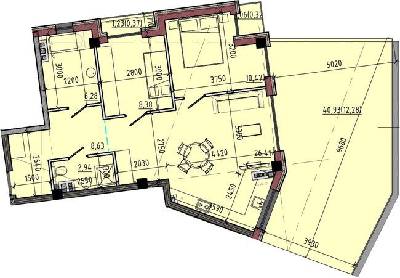 3-кімнатна 76.08 м² в ЖК Простір на 12-й Фонтана від 41 900 грн/м², Одеса