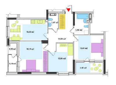 3-комнатная 93.37 м² в ЖК Академ-Квартал от 30 568 грн/м², Киев