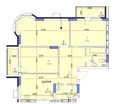 3-комнатная 83.2 м² в ЖК Садочок от 21 000 грн/м², с. Новоселки