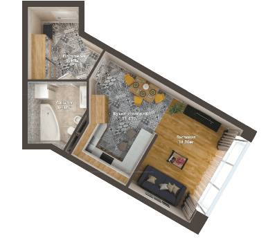 1-комнатная 43.22 м² в ЖК Bartolomeo Resort Town от 36 450 грн/м², Днепр