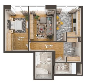 Двухкомнатные в ЖК Bartolomeo Resort Town