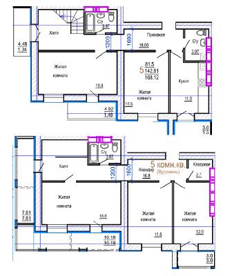 Дворівнева 168.12 м² в ЖК Сонячний квартал 4 від 16 500 грн/м², Харків