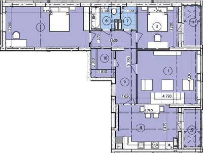 3-кімнатна 97.7 м² в ЖК Променада від 27 000 грн/м², м. Вишневе