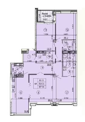 4-комнатная 157.7 м² в ЖК Nodus от 47 850 грн/м², Харьков