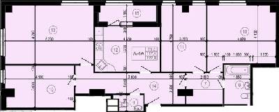 4-кімнатна 122.8 м² в ЖК Манхетен від 18 750 грн/м², Харків