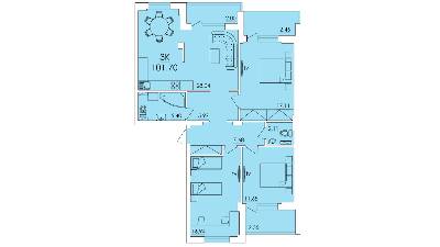 3-кімнатна 101.7 м² в ЖК Eco Solaris від 12 800 грн/м², с. Крижанівка