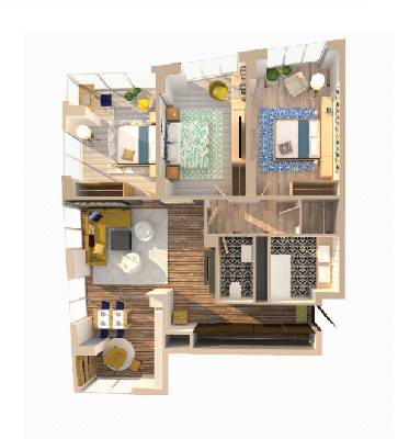 3-комнатная 120.5 м² в ЖК Панорама от застройщика, Днепр