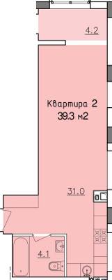 1-комнатная 39.3 м² в ЖК Victory Hall от 16 850 грн/м², Днепр