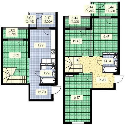 Дворівнева 132.78 м² в ЖК Набережний від 15 650 грн/м², м. Вишгород