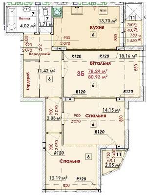 3-комнатная 80.93 м² в ЖК Соняшник от 15 000 грн/м², Львов
