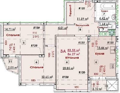 3-комнатная 86.27 м² в ЖК Соняшник от 14 500 грн/м², Львов