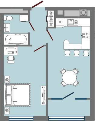 1-комнатная 45.36 м² в ЖК Greenville Park Lviv от 19 150 грн/м², Львов