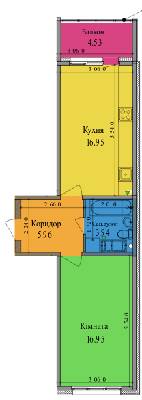 1-комнатная 48.33 м² в ЖК LaLaLand от 29 500 грн/м², Киев