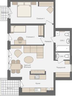 2-комнатная 72.5 м² в ЖК Villa Magnolia от 26 300 грн/м², Львов