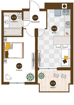 1-комнатная 43.02 м² в ЖК Villa Magnolia Spring от 24 350 грн/м², Львов