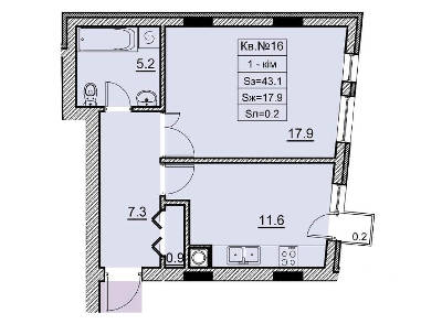 1-комнатная 43.1 м² в ЖК Бейкер Стрит. Доктор Ватсон от 37 250 грн/м², Львов