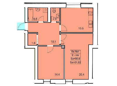2-комнатная 66.8 м² в ЖК Бейкер Стрит. Доктор Ватсон от 34 900 грн/м², Львов