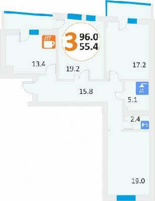 3-комнатная 96 м² в ЖК Эко-дом на Мечникова от застройщика, Львов
