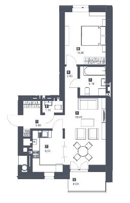 2-комнатная 58.9 м² в ЖК Малоголосківські пагорби от 18 500 грн/м², Львов