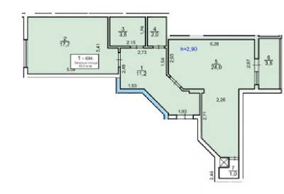 1-кімнатна 63.5 м² в ЖК на вул. Врубеля, 42А від 16 000 грн/м², Львів