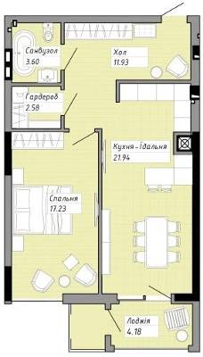 1-кімнатна 62.06 м² в ЖК на вул. Героїв УПА, 73 від 20 000 грн/м², Львів