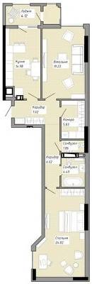 2-кімнатна 88.97 м² в ЖК на вул. Героїв УПА, 73 від 18 000 грн/м², Львів