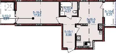 2-кімнатна 55.17 м² в ЖК на вул. Тернопільська, 42 від 15 100 грн/м², Львів