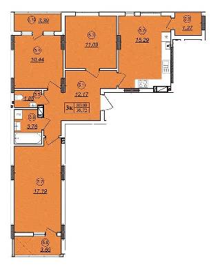 3-комнатная 80.08 м² в ЖК ул. Длинная, 30А от 18 000 грн/м², Львов