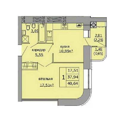 1-комнатная 40.64 м² в ЖК на Стрыйской от 16 000 грн/м², Львов