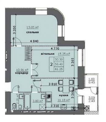 2-комнатная 61.25 м² в ЖК на Стрыйской от 16 000 грн/м², Львов