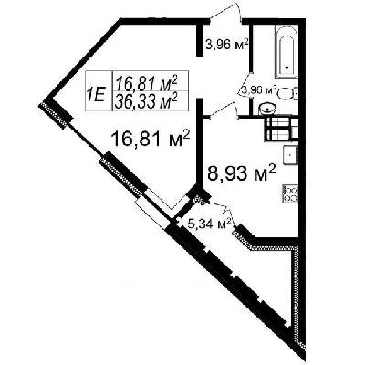 1-комнатная 36.33 м² в ЖК Счастливый Platinum от 38 000 грн/м², Львов