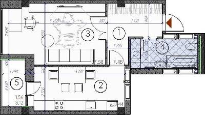 1-кімнатна 45.25 м² в ЖМ Саванна Сіті від 13 500 грн/м², м. Бровари