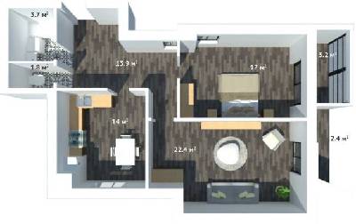 2-комнатная 78.4 м² в КД на Личаківській от 36 400 грн/м², Львов