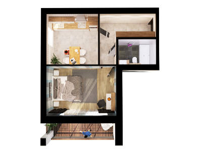 1-кімнатна 42.17 м² в ЖК Desna residence від 16 000 грн/м², с. Зазим`я