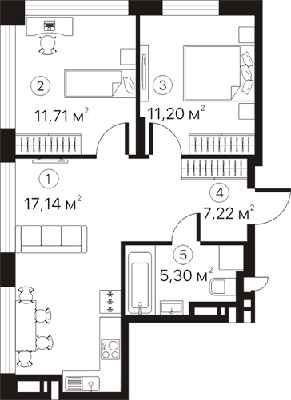 2-кімнатна 52.57 м² в ЖК Terracotta від 20 000 грн/м², Київ